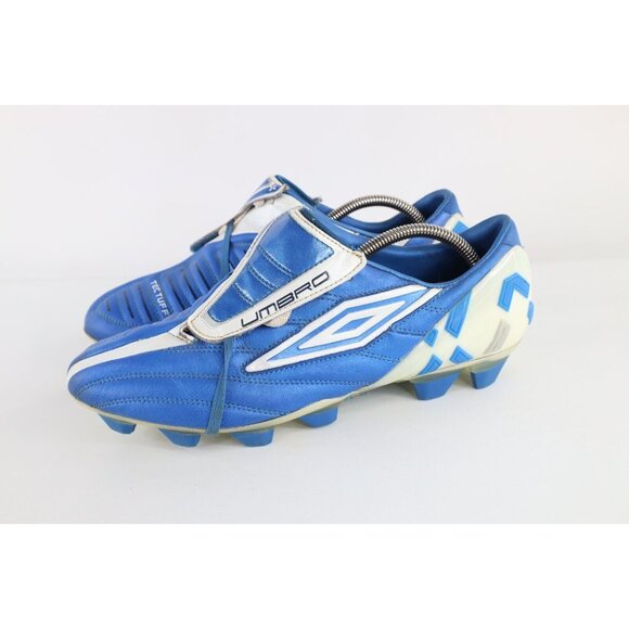 Vintage Umbro Mens 11 Kangaroo Leather XAI V Soccer Cleats Shoes Blue White FG main image 8